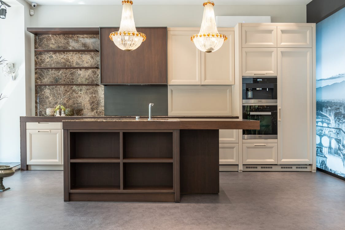 Custom kitchen cabinets in a minimalist home 