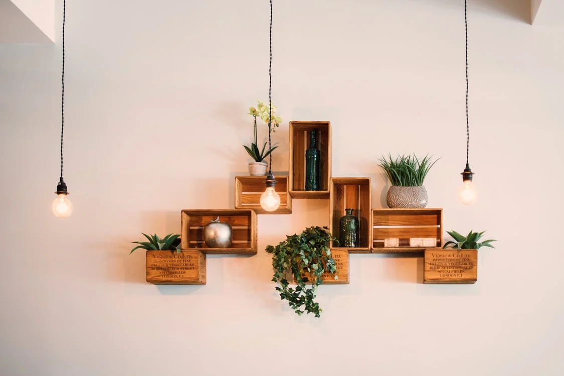 wooden shelving 