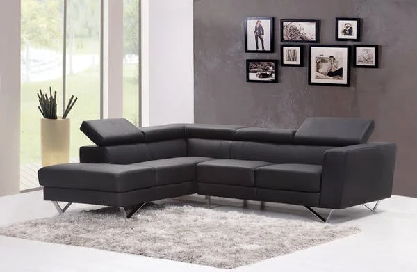 a black sofa